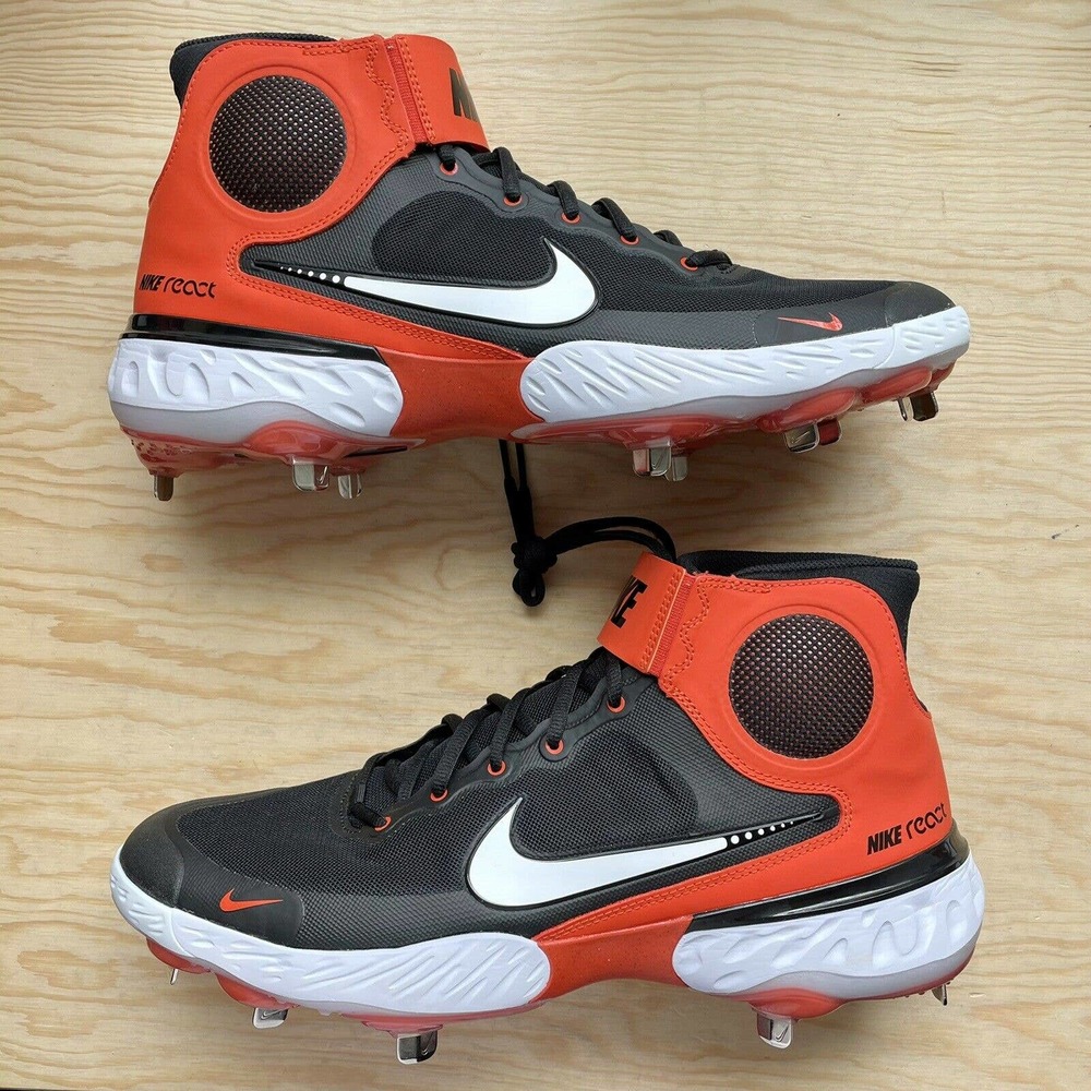 Nike Mens Alpha Huarache Elite 3 CK0745-003 Black Orange Baseball Shoes 14 New